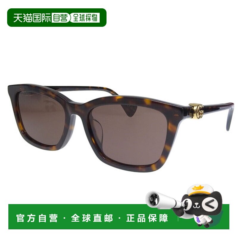 日本直邮Gucci 男女太阳镜 5518-145 棕色多色款时尚眼镜 GG1596S