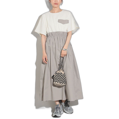 1h可退 日本直邮BEAMS HEART 女士异材拼接连衣裙 43260314138