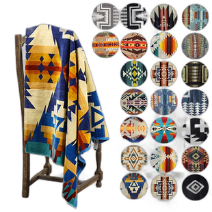 日本直邮PENDLETON 大提花水疗毛巾标志性提花毛毯男女通用 XB233