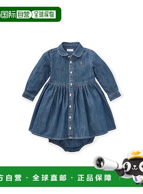 日本直邮 Sheared 婴儿牛仔衬衫连衣裙长袖