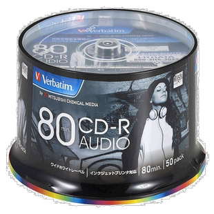 【日本直邮】Verbatim音乐光盘CD-R 80MINS 50张 48倍速度MUR80FP