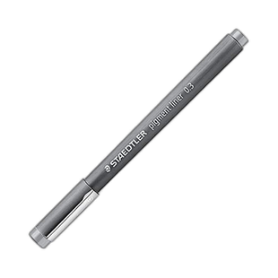【日本直邮】Staedtler水性笔pigment liner灰0.3mm10支308 03-82