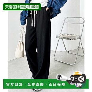 1h可退 日本直邮GeeRA 女士加绒罗纹阔腿裤 208487休闲裤直筒裤