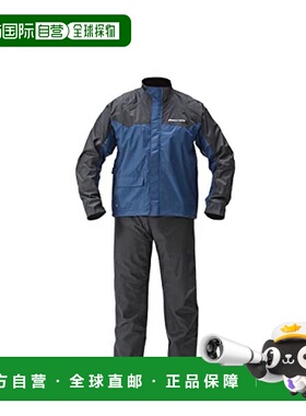 【日本直邮】雅马哈 摩托车雨衣套装 双层防水 深蓝色3L 90792-R0