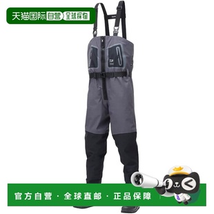 紧身海钓透气拉链涉水裤 达亿瓦 黑色 4502B 日本直邮