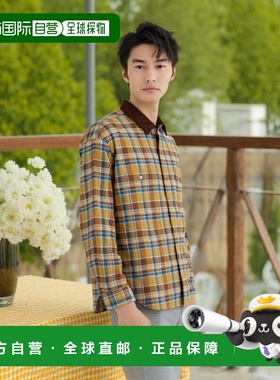 1h可退 日本直邮BEAMS 复古格子纹工作衬衫可外穿格纹灯芯绒宽松