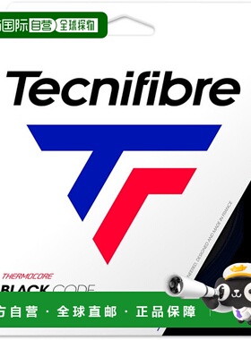 日本直邮Tecnifibre BLACK CODE 1.24 12米网球硬线 04GBL124XB