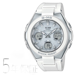 日本直邮 CASIO G-MS Geemis Radio 太阳能太阳能电波手表白色一