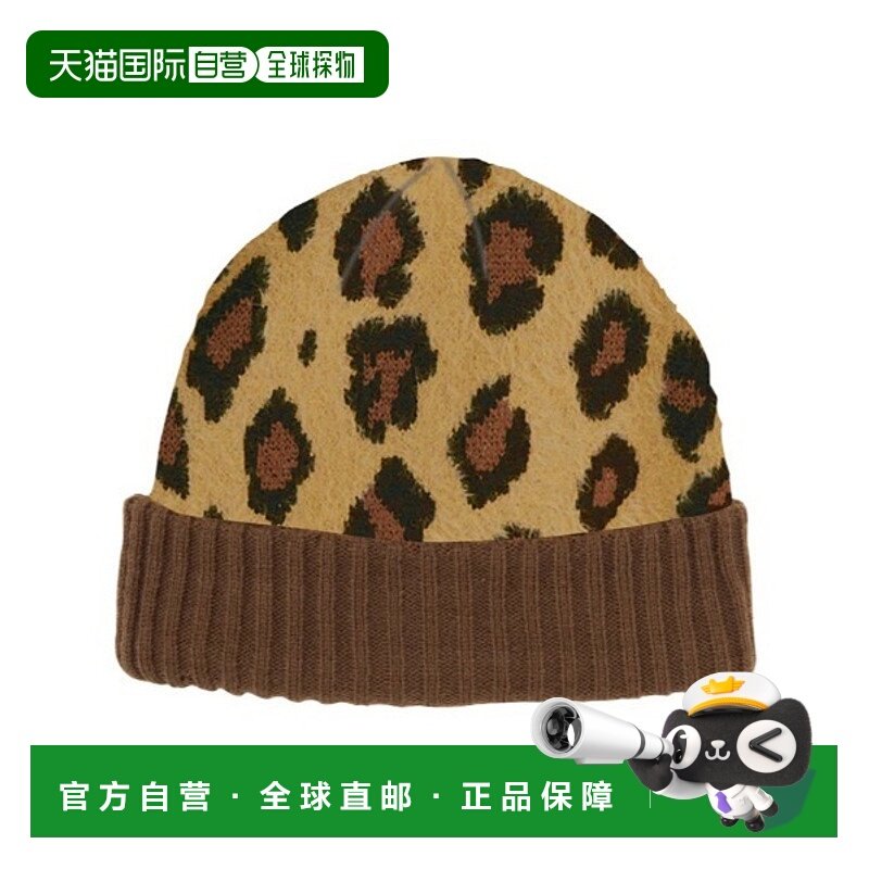 1h可退 日本直邮BILLABONG 男女同款 豹纹提花仿毛绒混纺针织帽 B