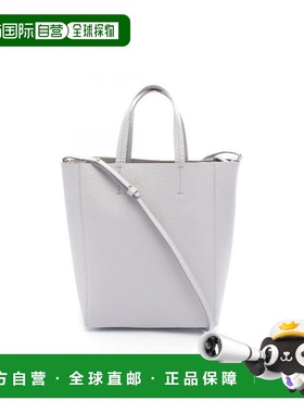 日本直邮中古Celine赛琳女包B级9新Vertical Hippo牛皮斜挎包灰色