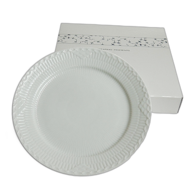 日本直邮RoyalCopenhagen皇家哥本哈根白色半蕾丝平盘西式25cm