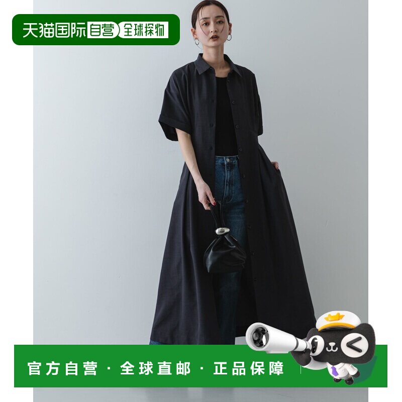 日本直邮SENSE OF PLACE 女装 UR TECH DRYLUXE仿亚麻衬衫连衣裙