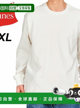 日本直邮Hanes 长袖 T恤男 Hanes T恤SHIRO Pack T 1 件素色圆领