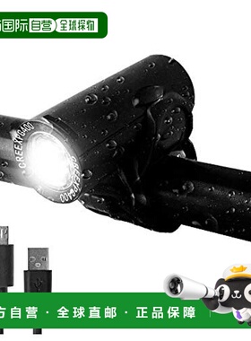 【日本直邮】GORIX自行车灯usb充电防水LED灯亮 （黑色） 自行车