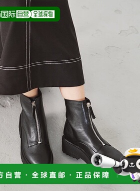 日本直邮Oriental Traffic 厚底前拉链靴子 31402 OR526BW002501