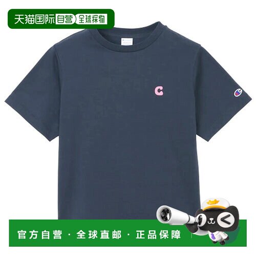 日本直邮Champion 女士短袖T恤 CW-D303-370 26SS 藏青色 M-L