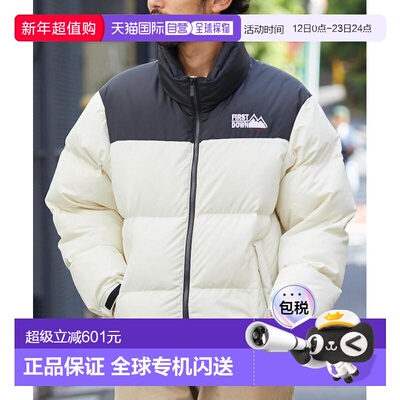 1h可退 日本直邮FIRST DOWN男装宽松短款羽绒服 90%鸭绒 700FP高