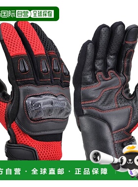 【日本直邮】Daytona摩托车手套 掌心真皮 触摸 春夏 DG-003 红色
