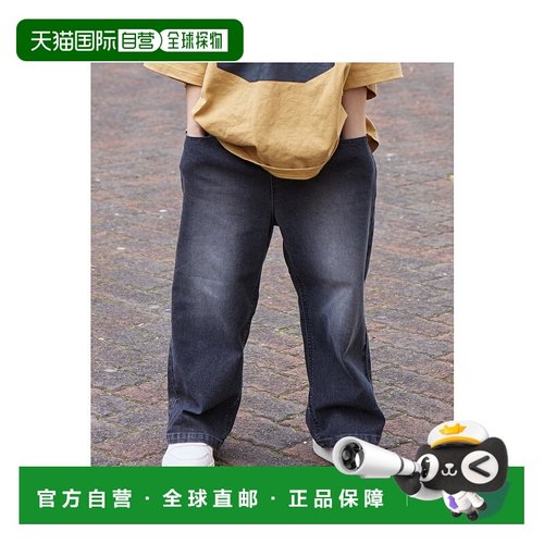 日本直邮PAIRMANON STREET 儿童宽松直筒喷涂染牛仔裤 108584