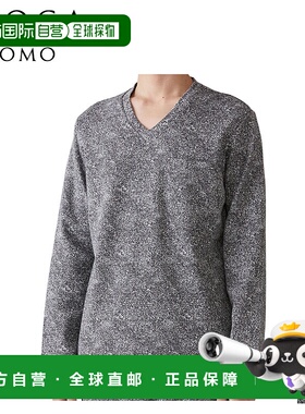 日本直邮 EPOCA UOMO T恤长袖长T型男V领灰色海军蓝0382-27