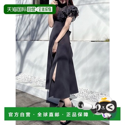 1h可退 日本直邮MERCURYDUO 女士荷叶袖拼接格纹连衣裙 002530301