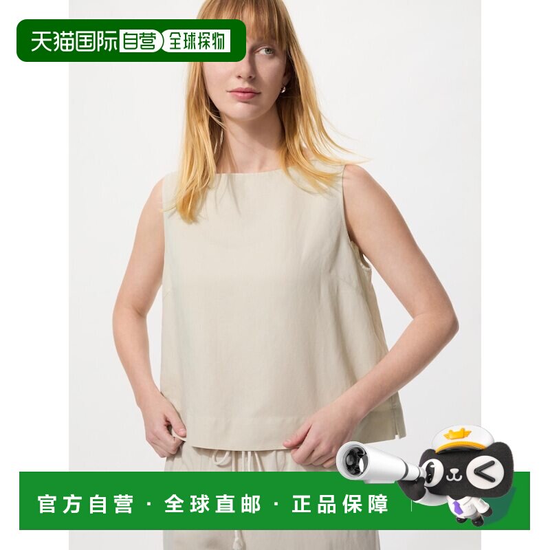 日本直邮UNIQLO优衣库 SS26 丝滑无袖套头衬衫 女款通勤