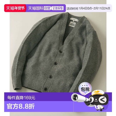 1h可退 日本直邮ROSSO MEN男装 澳洲美利奴羊毛V领针织开衫 宽松