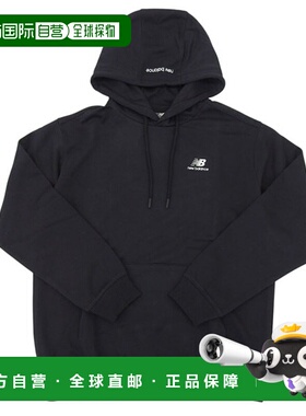 日本直邮New Balance 男女士连帽衫L 码纯棉黑色NBN0E11013-BLACK