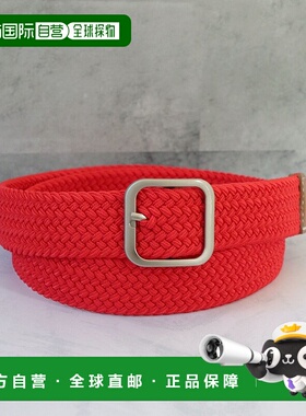 日本直邮florge 无级调节皮革配色尼龙网腰带 FL8218EW08079 腰带