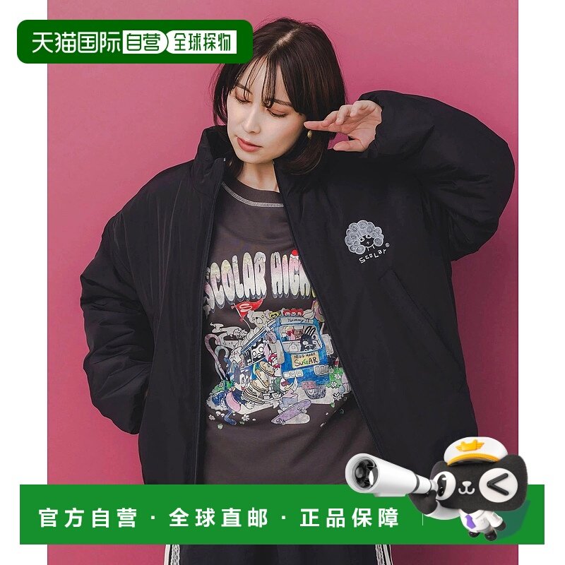 1h可退 日本直邮ScoLar 女装 宽松保暖 半拉链印花夹克 3M保温棉