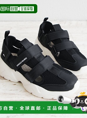 日本直邮arnold palmer 女士运动鞋运动鞋凉鞋厚底黑色轻便低帮网