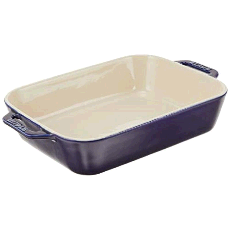 日本直邮Staub“矩形盘大蓝 27x20厘米”陶瓷烤盘烤箱微波炉