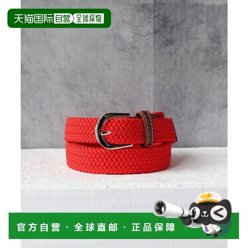 日本直邮florge 无级调节皮革与休闲网眼腰带 FL8218EW04679 腰带