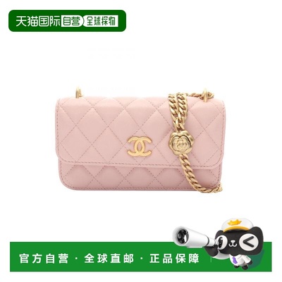 日本直邮中古Chanel香奈儿女包A级95新phone holder手机袋羊皮单