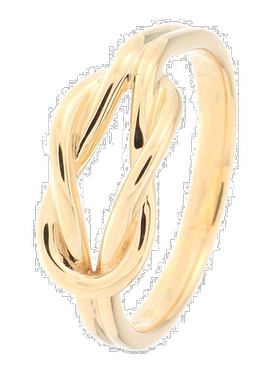 日潮跑腿Cocoshnik叶结环戒指时尚个性黄金色设计感小众精致配饰