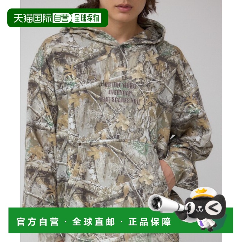 1h可退 日本直邮AZUL BY MOUSSY 男士 刺绣连帽宽松长袖卫衣 251I