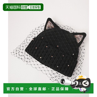 1h可退 日本直邮CA4LA 女士猫耳蝴蝶结装饰针织帽 KTZ02550毛线帽