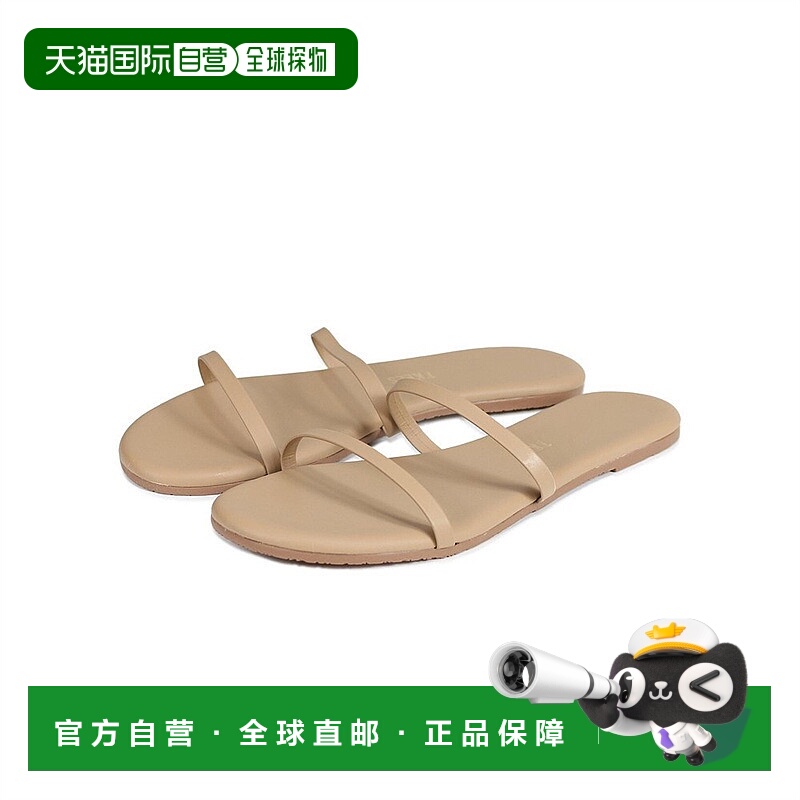 TKEES简约舒适平底鞋细带凉鞋女士平底拖鞋夏季夏季