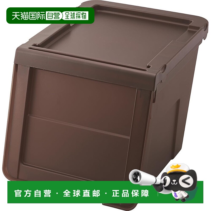 【日本直邮】天马 M号翻盖收纳箱 SlimM 透明棕