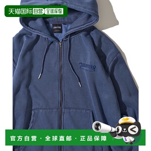 1h可退 日本直邮THRASHER男女同款加绒连帽衫 双拉链宽松帕克外套