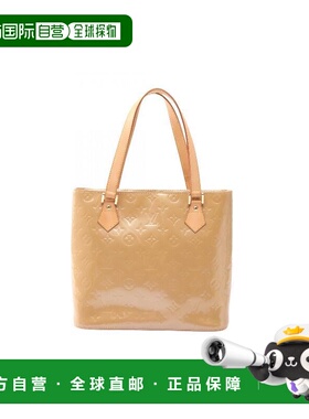 日本直邮中古LV路易威登女包B级9新handbag手提包牛皮手提包浅褐