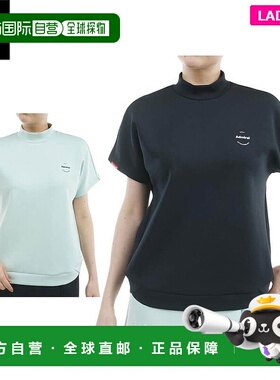 日本直邮Admiral 女士压纹徽标纸板短袖立领衬衫 ADLA513 高尔夫