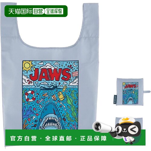【日本直邮】丸信环保袋 JAWS 黑线鲨鱼图案再生聚酯大容量 49850