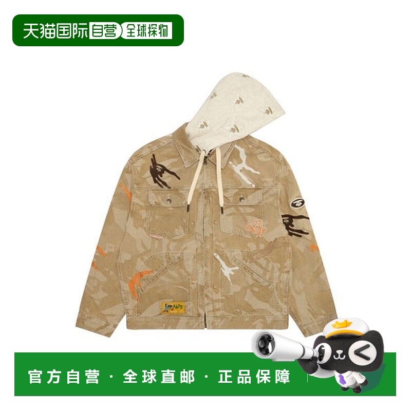日本直邮A BATHING APE AAPE 可拆卸牛仔连帽夹克 [91057899]