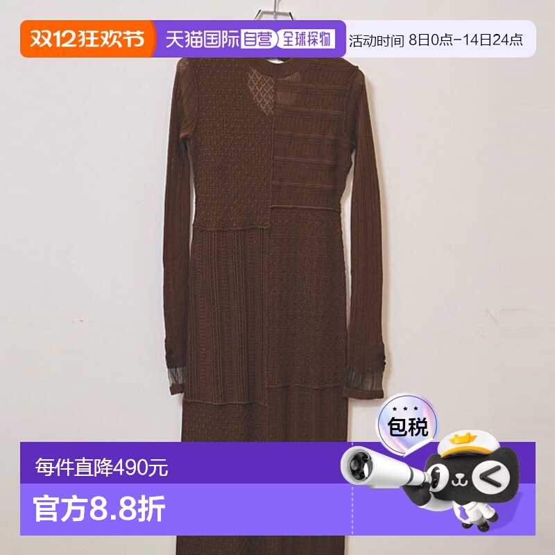 日本直邮TODAYFUL 2025 早秋拼布针织连衣裙长款长袖125203022025