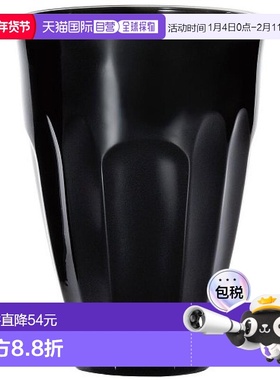 【日本直邮】aderia亚德利亚玻璃水杯F-49413酒杯黑色L号进口360m