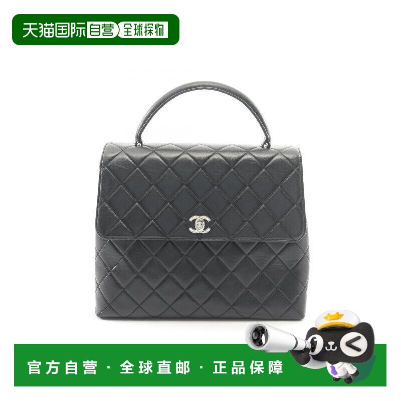 日本直邮中古Chanel香奈儿女包A级95新Handle Bag手提袋羊皮手提