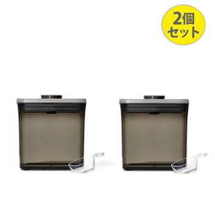 日本直邮OXO奥克索 咖啡茶保鲜盒 矩形短款 带咖啡勺 时尚设计