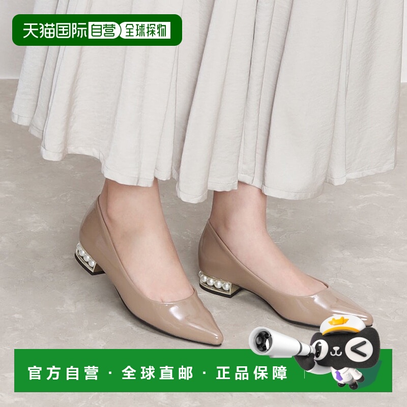 【日本直邮】Menue menue Heel Conscious Pearl Motif 尖头高跟