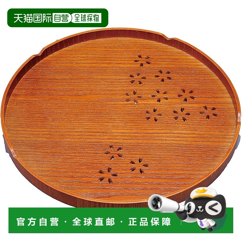 【日本直邮】长尾 木制樱花圆托盘 30 XHS-14
